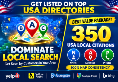 I will build high quality 350 USA local citations for local SEO ranking