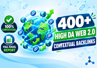 I Will Build 400 High DA Web 2.0 Contextual Backlinks for SEO Ranking