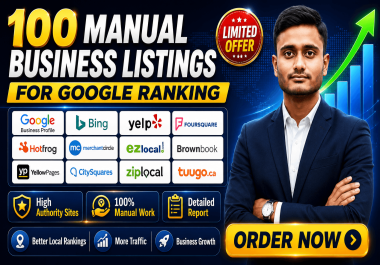 100 Manual Business Listings For Google Ranking