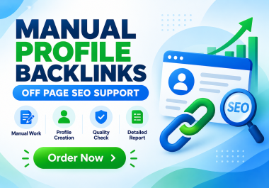 I will create manual profile backlinks for off page SEO