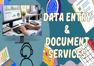 I will do professional data entry,  typing,  and document formatting