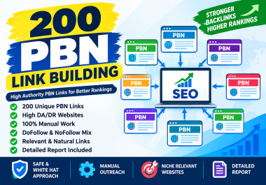 I Will Build 200 High Authority PBN Backlinks to Strengthen Your Website