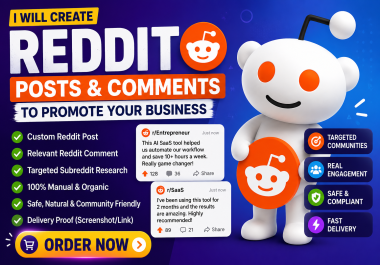 I Will Create Reddit Posts And Comments To Promote Your Business