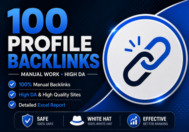 Build 100 Manual Profile Backlinks for Your Website