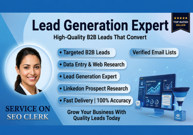 I will provide high-quality targeted B2B lead generation services