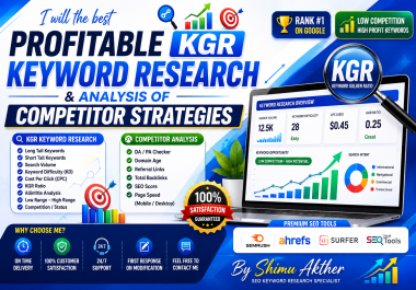ll do SEO Keyword research and competitor analysis and KGR keyword Research for your website