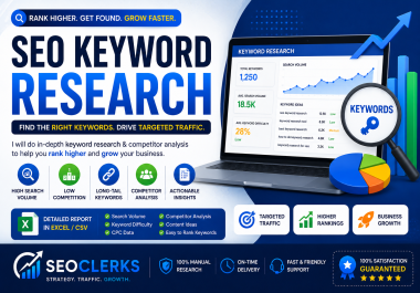 I Will Do SEO Keyword Research and Competitor Analysis for Higher Rankings