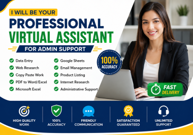 I will be your professional virtual assistant for admin support