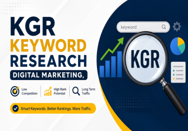 I Will Do KGR Keyword Research for Low Competition SEO Keywords