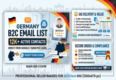 GERMANY B2C 12K email list for your business scrapping from google