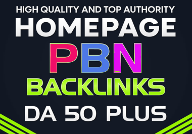 50 PBNs + 25+ Permanent Backlinks