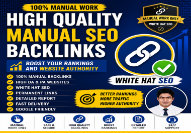 I Will Build High Quality 100 Manual White Hat SEO Backlinks