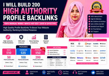 I Will Create 200 Profile Backlinks