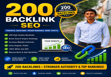 I Will Build 200 High Quality SEO Backlinks to Boost Google Rankings