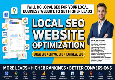 I will do local SEO for local business websites to get Better leads