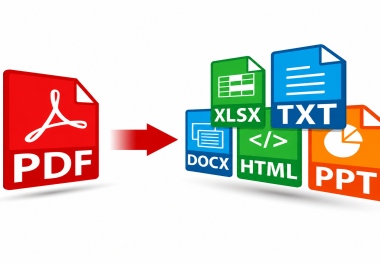 I will convert Word,  Excel,  PowerPoint,  JPG,  and PDF files