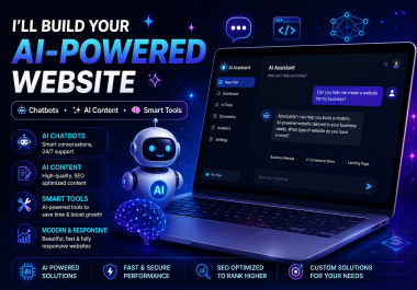 I will build a modern AI-powered website with chatbot and smart features