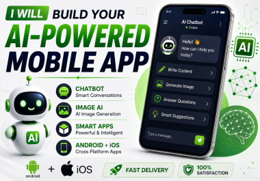 I will build a modern AI-powered mobile app for Android and iOS