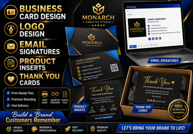 I Will Design Business Cards,  Logo,  Email Signatures,  Product Inserts,  and Thank You Cards