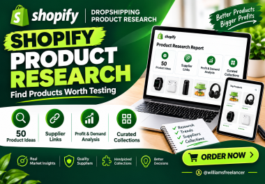 I Will Do Shopify Product Research,  Image Editing,  and High-Converting Product Listing Graphics