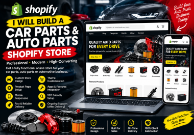 I will build a car parts and auto parts Shopify store