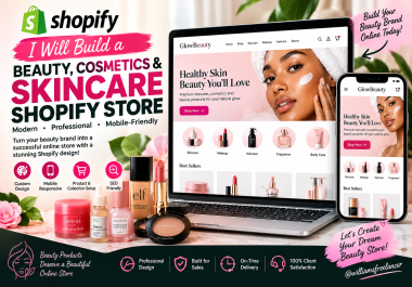 I will build a beauty cosmetics and skincare Shopify store