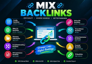 I will Create 400 High-Quality Mix Backlinks Powerful SEO Link Building