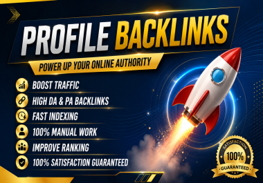 Premium 100 High Authority Profile Backlinks on DA 90+ Sites