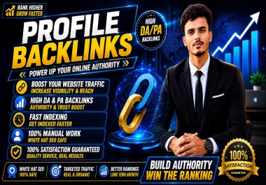 Provide 100 Manual High DA90+ Profile Backlinks for SEO Boost