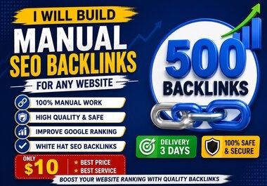 I Will Build Manual SEO Backlinks for Any Website
