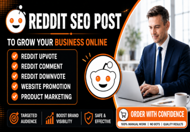 I will promote your AI,  SaaS,  Crypyo,  Ecommerce,  SEO via reddit post,  upvote,  and comment