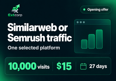 Similarweb or Semrush traffic - 10,000 visits
