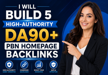 I Will Build 5 High-Authority DA90+ PBN Homepage Backlinks