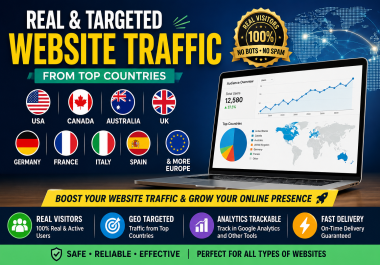 1 Million USA, Europe Geo-Targeted Website Traffic - Monthly Campaign