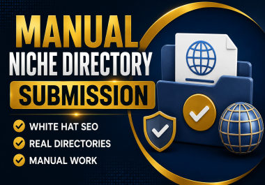 I will create manual niche directory listings for SEO