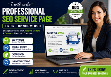 I will write professional SEO service page content for your website
