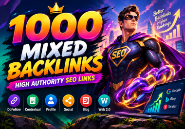 1000 Powerful Mixed Backlinks Premium SEO Link Building Package
