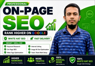 I will provide professional on page SEO optimization for your website