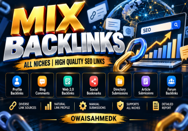 I Will Build 500 to 1500 Mixed SEO Backlinks for All Niches