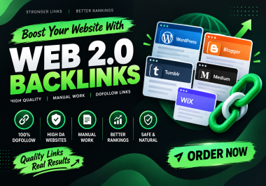 500 High Quality Web 2.0 Backlinks with Dofollow Links for SEO