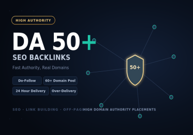 I Will Build 10 High DA 50 Plus SEO Backlinks