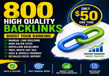 I Will Build 800 High Quality Manual SEO Backlinks for Better Google Rankings