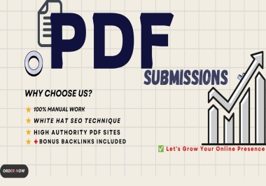 25 Manual PDF Submissions on High Authority Sites for SEO Growth