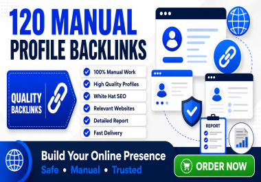 I Will Build 120 Quality Profile Backlinks for Off Page SEO