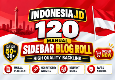 I Will Create 120 Manual Sidebar Blog Roll Backlinks on Indonesia. id