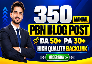I Will Build 350 DA 50+ PBN Backlinks with Manual Dofollow Links