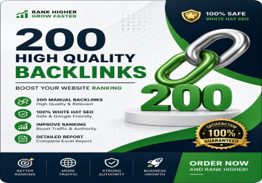 I Will Create 200 High Quality Off Page SEO Backlinks Manually