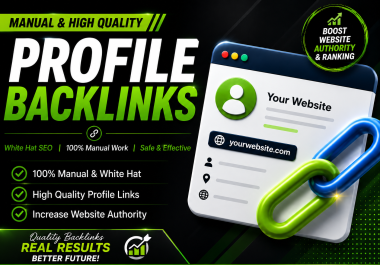 Build High Quality Manual Profile Backlinks for Off Page SEO