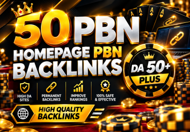 I Will Build 50 High DA 50+ Homepage PBN Backlinks for SEO