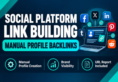 Handmade Social Platform SEO Link Building - Profile Backlinks